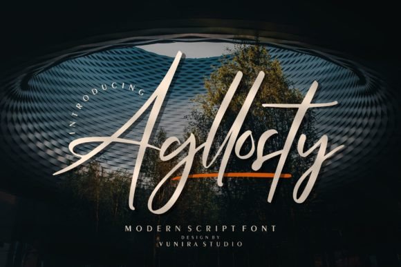 Elevate Your Brand with the Agllosty Script Typeface