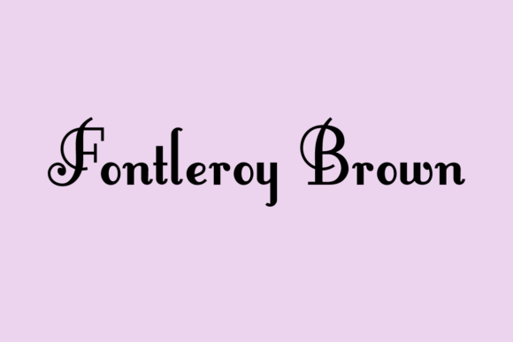 Fontleroy Brown: A Graceful Typeface for Small Business Branding