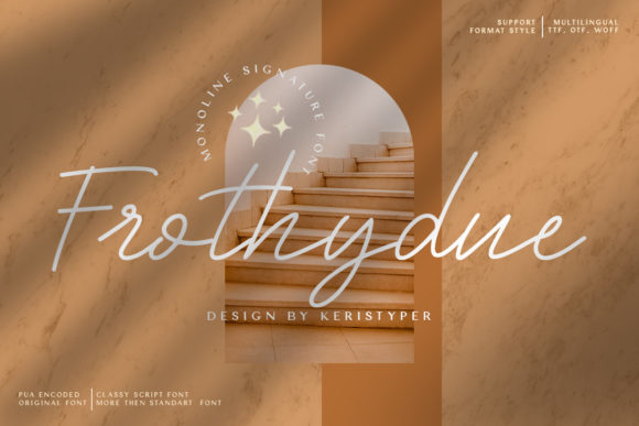 Frothydue: A Natural Script Typeface for Editorial Design