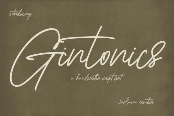 Gintonics: A Stylish Script Font for Modern Web Design